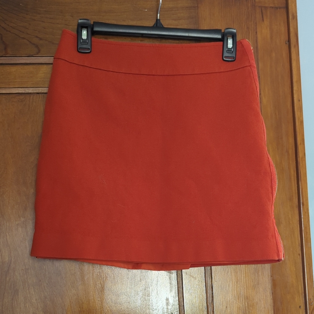 Ann Taylor Vibrant Orange Mini Skirt